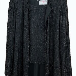 Emanuel Ungaro Black Beaded top with Jacket